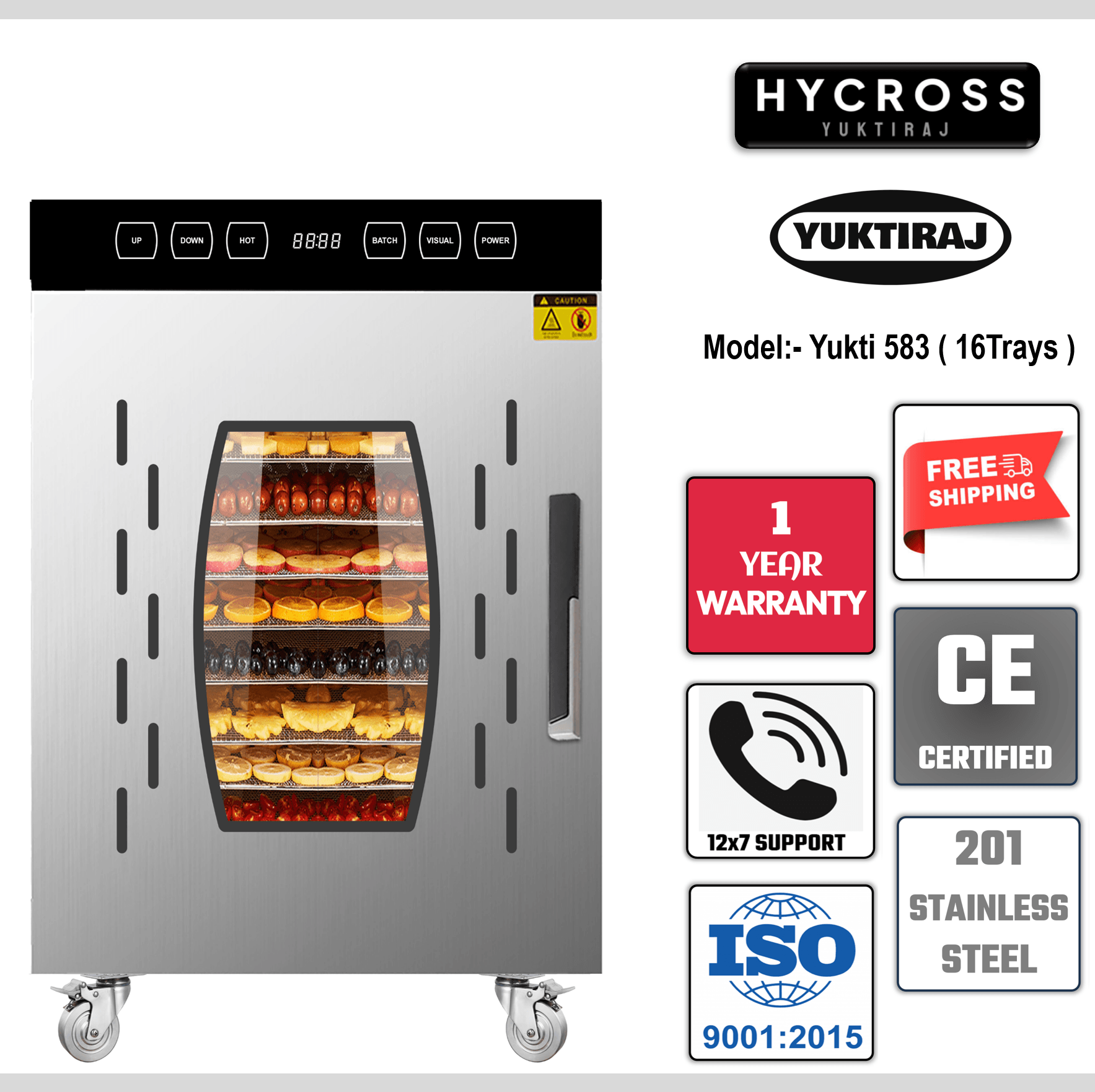 16 trays stainless steel vegetable and fruits food dryer dehydrator machine for small home based business use 