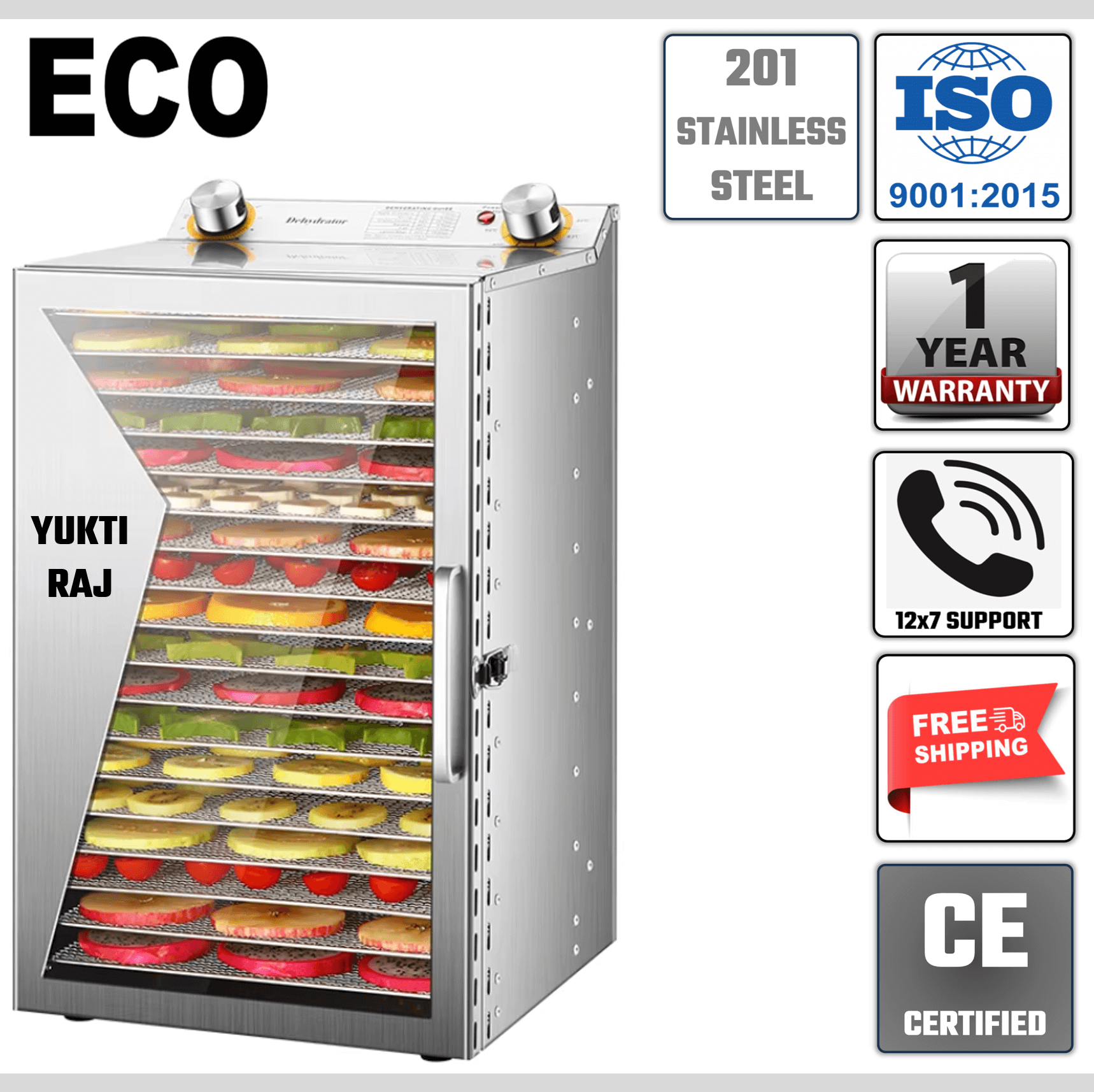 Top Best small eco 18 stainless steel tray multipurpose food fruit and vegetable dehydrator dryer machine for home use low cost factory price in India
